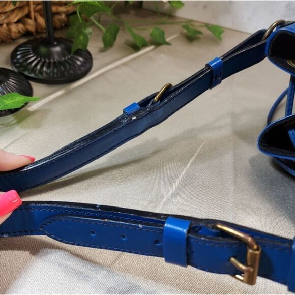 Authentic Louis Vuitton Epi Noe Blue Bucket Bag with Dust Bag Blue Good Conditio - Picture 14 of 15